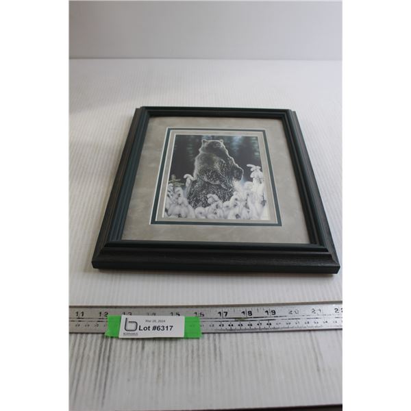 Framed Bear by Randy Fehr Print - 11" x 13"