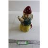 Image 1 : Vintage Gnome Teapot - 9 1/4" Tall, Chip on Spout, Chip and Crack on Hat