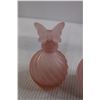 Image 2 : Frosted Pink Glass Dresser Set