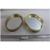 Image 1 : (2) Mirrored Trays - 9 1/4" x 13 3/4", 8 1/2" x 13 1/2"