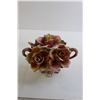 Image 3 : Capodimonte Flower Bouquet - Made in Italy, 8 1/2" H x 10" W, Small Chip on (1) Flower