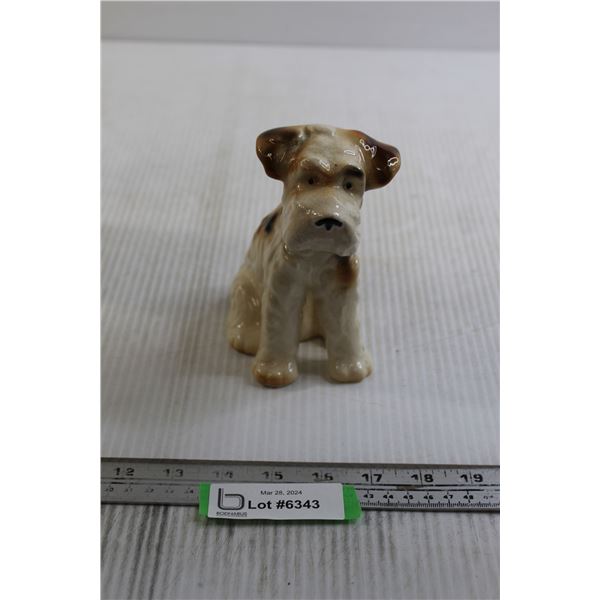 Vintage Ceramic Airedale Terrier Dog Ornament - Made in Japan