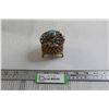 Image 1 : 1950s Gold Filigree Trinket Box - Ormolu Style