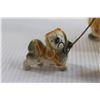 Image 2 : Vintage Pekingese Dog and Pups with Chain - Leg on Pup is Repaired