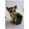 Image 3 : (2) Parma by AII Cat Vases - Chip on Ear, Made in Japan