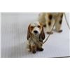 Image 2 : Vintage Spaniel Dog and Pups with Chain - Consignor Says No Chips or Cracks