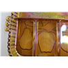 Image 2 : Marigold Carnival Glass Divided Tray Platter - Fruit Pattern