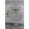 Image 1 : Salt and Pepper Shakers, Large Bowl, Crystal Divided Dish