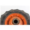 Image 2 : Pair Orange 10" x 2.75" Solid Rubber Wheels