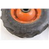 Image 3 : Pair Orange 10" x 2.75" Solid Rubber Wheels