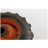 Image 4 : Pair Orange 10" x 2.75" Solid Rubber Wheels