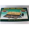 Image 2 : Wood Chess Cabinet - Chess/Checkers/Backgammon - In Box