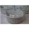 Image 4 : Corningware - Set of 4 Casserole Dishes w/Blue Glass Lids