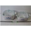 Image 1 : Corningware - Set of 2 Casserole Dishes w/Blue Glass lids
