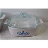 Image 2 : Corningware - Set of 2 Casserole Dishes w/Blue Glass lids