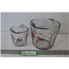 Image 1 : (2) Fire King - Glass Measuring Cups (4 cup & 1 cup)