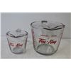 Image 2 : (2) Fire King - Glass Measuring Cups (4 cup & 1 cup)