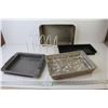 Image 1 : Metal Rack - Baking Tin Pans - Metal Holding Trays