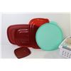Image 5 : Food Container Lids - Strainer Basket - Plastic Juicer - Paper Napkins