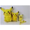 Image 5 : Pokemon - (3) Stuffed Pikachu Toys w/Knitted Pikachu