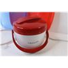 Image 2 : Plastic Crock Pot (powers on) - Wooden Rolling - Plastic Lids