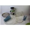 Image 8 : Assorted Plastic Food Related Item - Used Tinfoil Pans - Rubber Strainer - Misc. Items