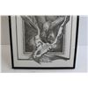 Image 3 : Framed Eagle Pencil Art - ~12 1/4" x 18 1/2"