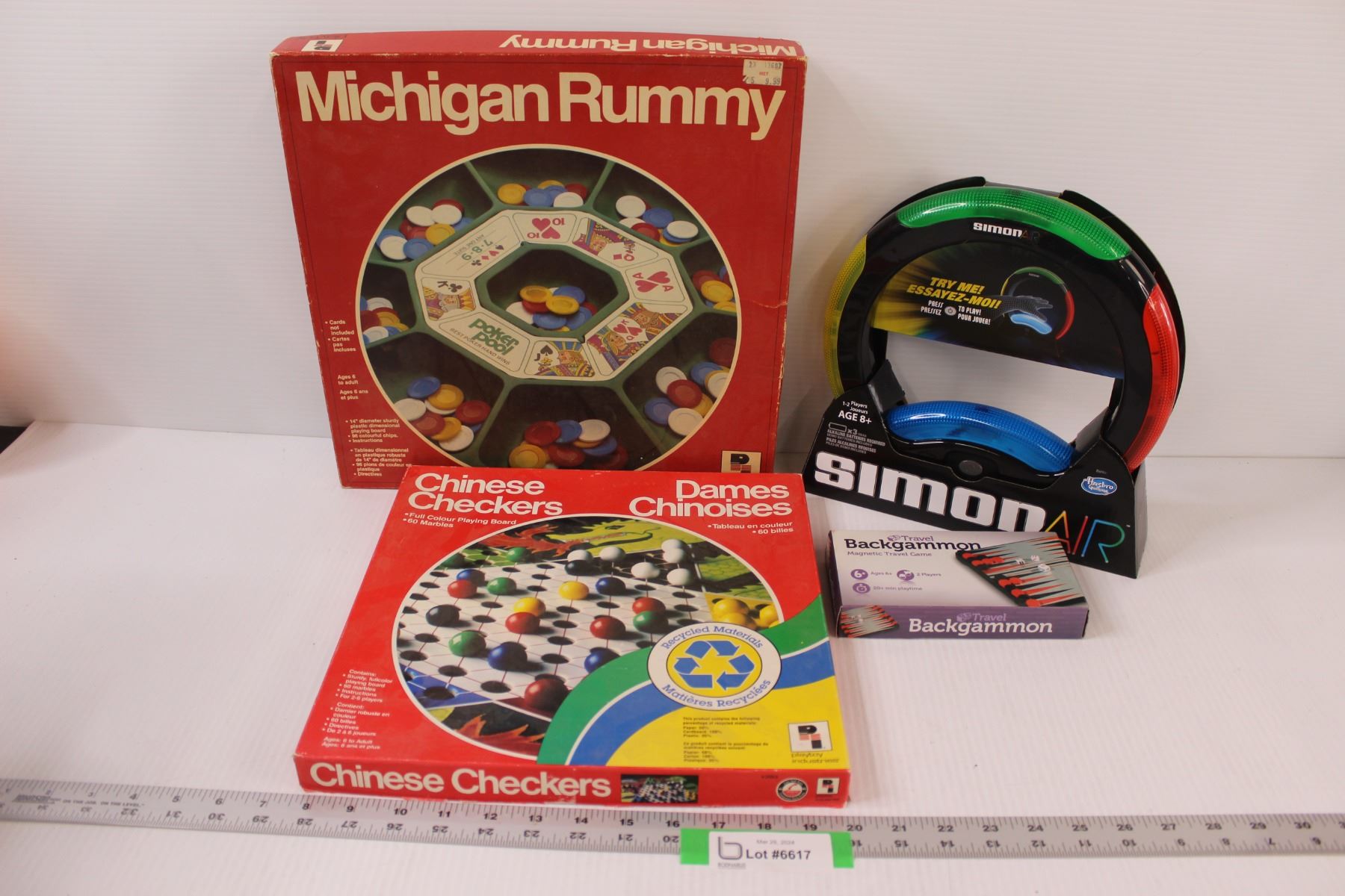 (4) Board Games: Travel Backgammon, Chinese Checkers, Simon Air ...