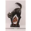 Image 1 : Halloween Cat w/ Pumpkin Tealight - 20"x10"