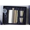 Image 2 : (2) Metal Flasks w/Cups in Box