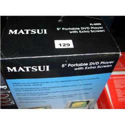 MATSUI 5" PORTABLE DVD PLAYER WITH EXTRA SCREEN