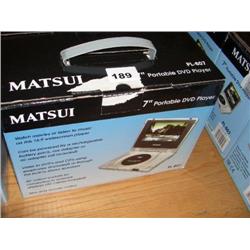 MATSUI 7" PORTABLE DVD PLAYER