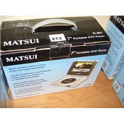 MATSUI 7" PORTABLE DVD PLAYER