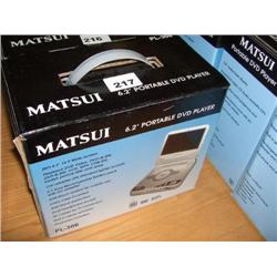 MATSUI 6.2" PORTABLE DVD PLAYER