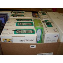 BOX OF 9 MISC PHONES