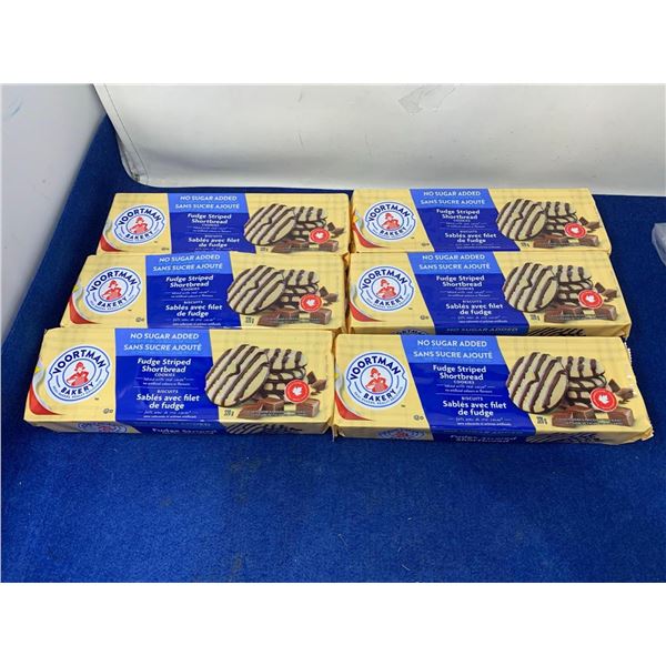 Voortman Bakery No Sugar Added Fudge Striped Shortbread Cookies (6 x 320g)