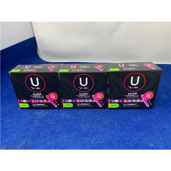 U by Kotex Click Compact Tampons (3 x 16) Super