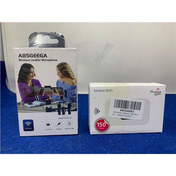 Abseega Wireless Lavalier Microphone, 4G Hotspot High Speed