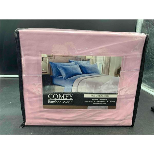 Comfy Bamboo World 4pc Queen Sheet Set