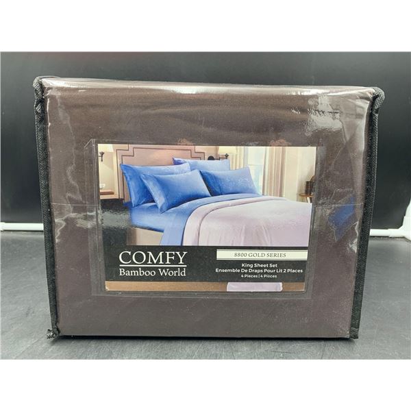 Comfy Bamboo World 4pc King Sheet Set