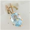 Image 1 : 14K Gold Filled Blue Topaz(0.8ct) Pendant, Made in Canada, Suggested Retail Value $80