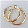 Image 2 : 14K Yellow Gold 0.67G Hoop 0.5" Earrings, Suggested Retail Value $250