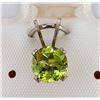 Image 2 : Silver Peridot(0.5ct) Pendant, Made in Canada, Suggested Retail Value $100
