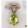 Image 1 : Silver Peridot(0.6ct) Pendant, Made in Canada, Suggested Retail Value $100