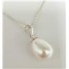 Image 1 : Silver Pearl Necklace, Suggested Retail Value $120