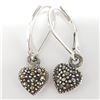 Image 1 : Silver Macasite Earrings, Suggested Retail Value $160