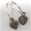 Image 2 : Silver Macasite Earrings, Suggested Retail Value $160