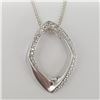Image 1 : Silver Diamond Necklace, Suggested Retail Value $200