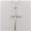 Image 1 : Silver Cross Necklace, Suggested Retail Value $60