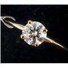 Image 1 : 10K Yellow Gold Moissanite(0.5ct) Ring (~Size 6.5) (~weight 1.2g), Made in Canada, Appraised Retail 